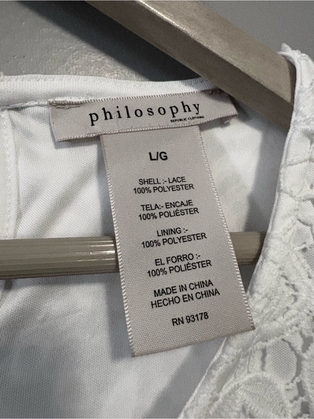 Philosophy White Lace Blouse - Picture 4 of 5